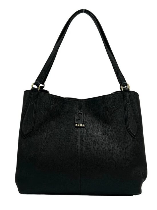 FURLA Handbags - FURLA Primula Black Leather Tote Bag
